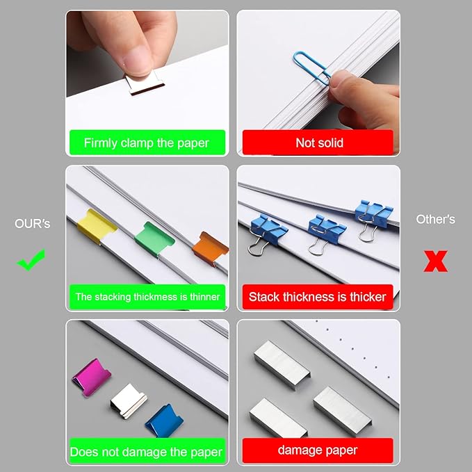 Reusable Portable Paper Clam Clip Dispenser Refill Clips, 40 Sheet - Image 6