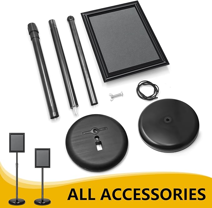 2 Pack Sign Holder Stand 8.5x11 Inch, Adjustable Sign Stand, Floor Standing - Image 8