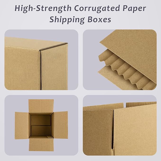 Frametory 5x5x5 Pack of 28 Corrugated Cardboard Packing Shipping Mailing Moving - Image 4