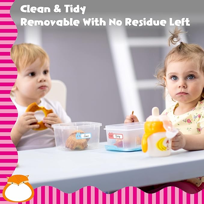 208 PCS Baby Food Labels, 26 Adorable Designs Removable Food Name Stickers - Image 6