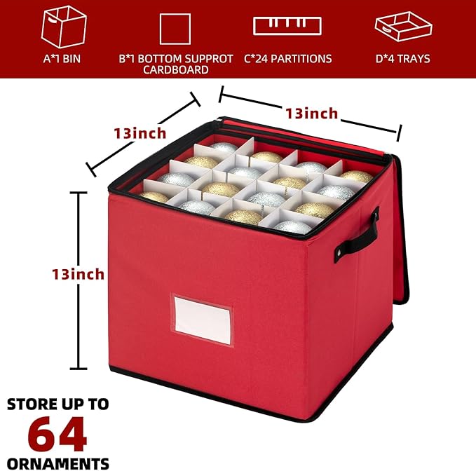 inin Christmas Ornament Storage Box - Image 2