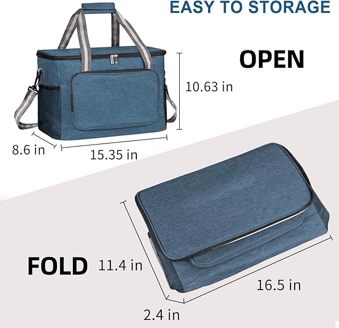 iknoe Large Cooler Bag Collapsible, 24L Insulated Bags, Leakproof Lunch Cooler - Image 6