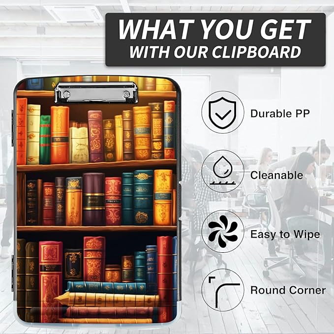 File Clipboard Storage with Pen Holder High Capacity Plastic Nursing Clipboards - Image 4