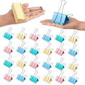24 Pack 4 Color 3 Inch Jumbo Binder Clips, Extra Large Binder Clips Heavy Duty by Unknown