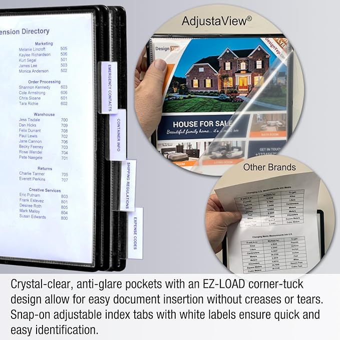 Ultimate Office AdjustaView 10-Pocket Wall Reference Organizer - Image 5