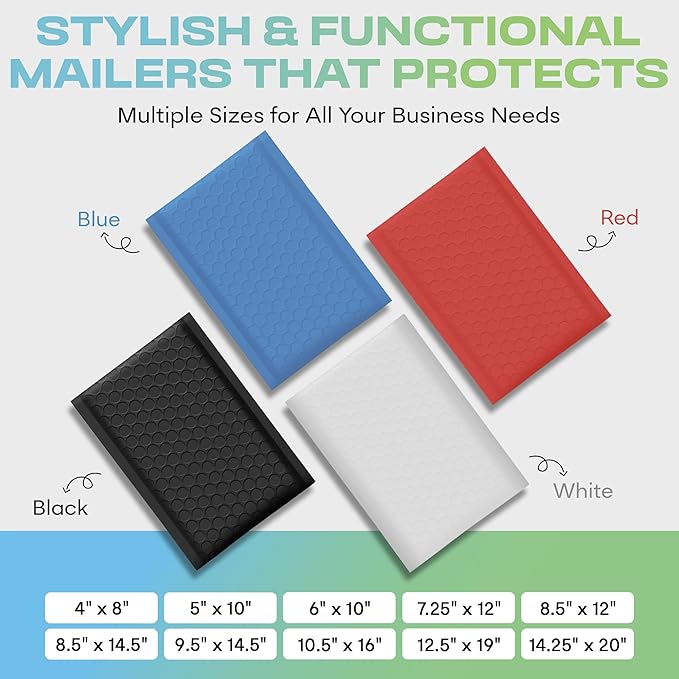 White Small Poly Bubble Mailers 6x10 inch #0 | Self Seal Padded Envelopes | - Image 8