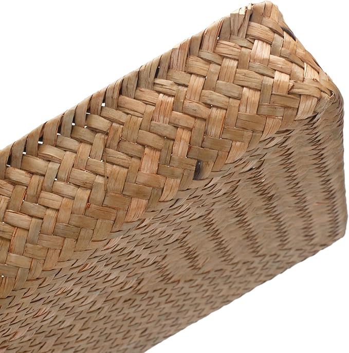Seagrass Letter Tray, Woven Desk Tray, Wicker Desktop Basket Organizer - Image 3
