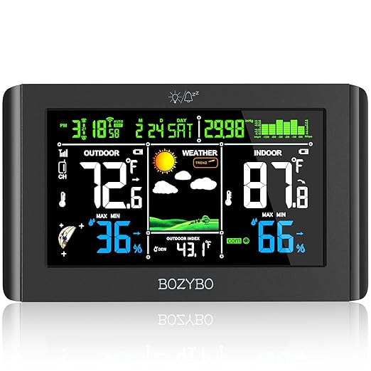 Weather Station Wireless Indoor Outdoor Thermometer: Digital Weather Thermometer by BOZYBO-BornforQualityLife