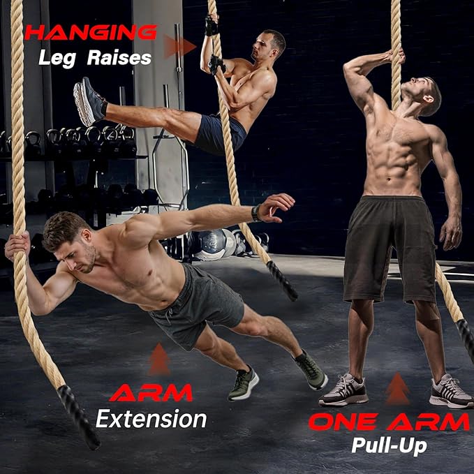 Climbing Rope Gym Workout - 10FT 15FT 20FT 25FT 30FT 35FT Heavy Duty Jute Thick - Image 3