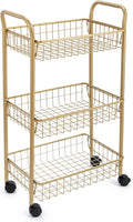 3 Tier Mesh Rolling Utility Cart by MNOPQ