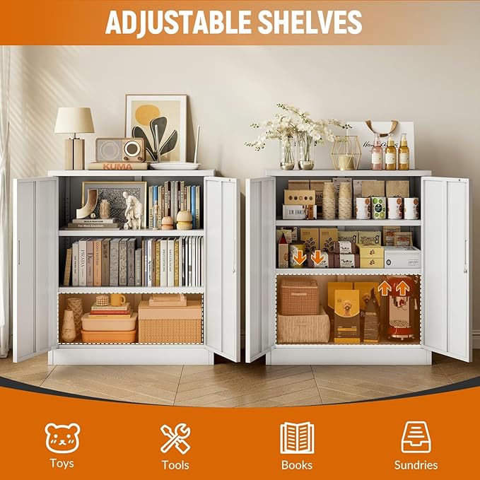 BESFUR Metal Storage Cabinet 36" H, Garage Storage Cabinet - Image 6