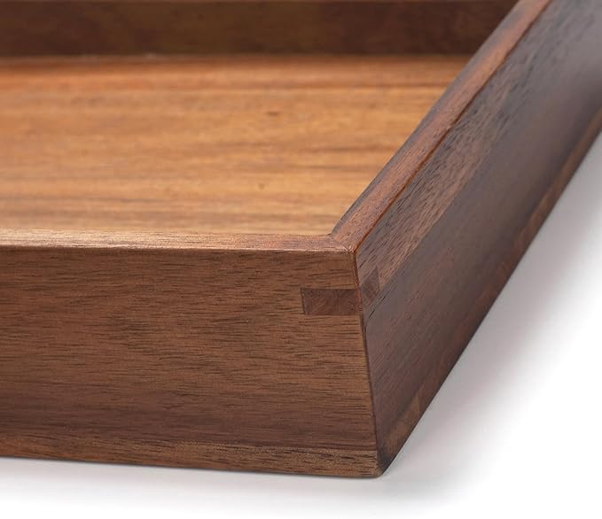 Wood Letter Tray, Acacia Wood Desk Tray, Wooden Desktop Organizer - Image 3