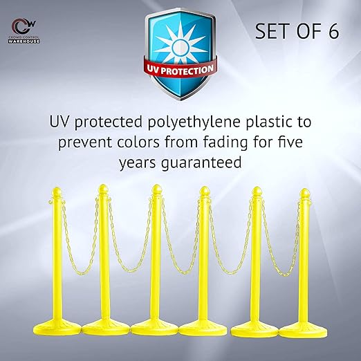 Montour Line Plastic Stanchion Yellow 2.5 Inch Diameter - Image 2