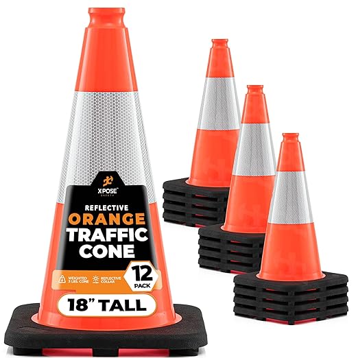 Xpose Safety 18 Inch Orange Traffic Cones by XposeSafety