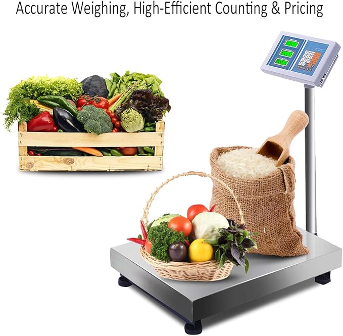 Giantex 660lbs Weight Computing Digital Scale Floor Platform Scale Postal Scale - Image 2