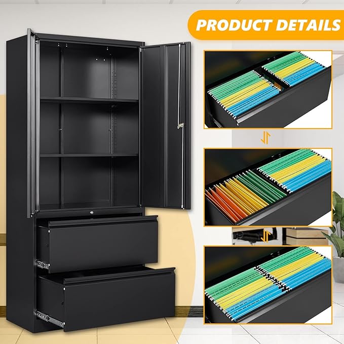 STANI 2 Drawer Lateral File Cabinet - Image 9