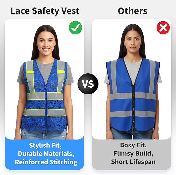 Lace-Mesh Safety Vest for Women & Men - Image 6