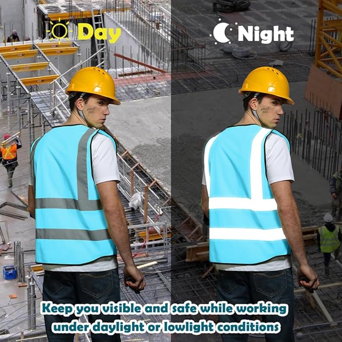 BeautyWill Custom Logo Safety Vest Class2 High Visibility Reflective Vest - Image 5