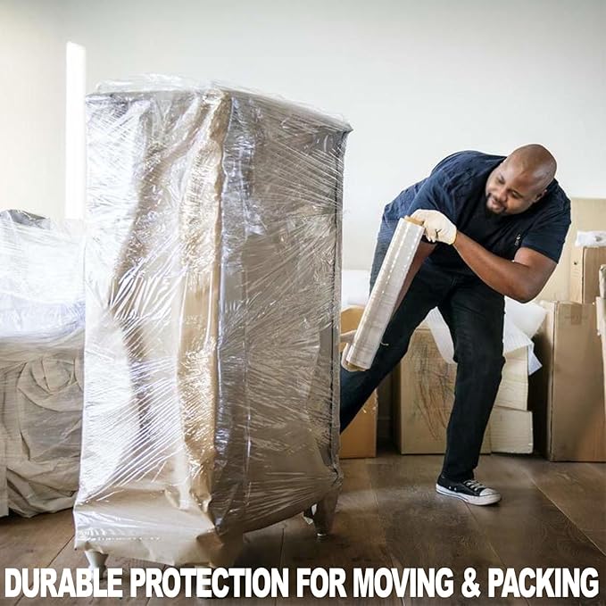 Stretch Wrap Film, 60 Gauge Stretch Wrap Industrial Strength, Plastic Wrap - Image 5