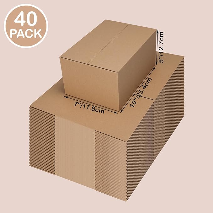 EdenseeLake 40 Pack 10x7x5 inches Shipping Boxes Small Cardboard Boxes - Image 9