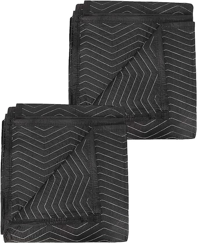 2 Pack Moving Blankets 40x 72" Moving Pads by BEIBOON