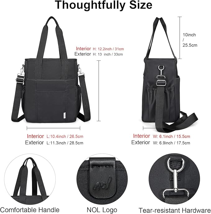 NOL Insulated Lunch Bag for Women, Large Spacious Lunch Tote Bag - Image 2