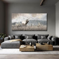 ZHENGYIN Extra Wide Panoramic Elk Canvas Wall Art, Western Deer Meadow by Unknown