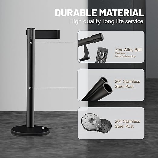 6-Pack Black Stanchion Posts - Image 7
