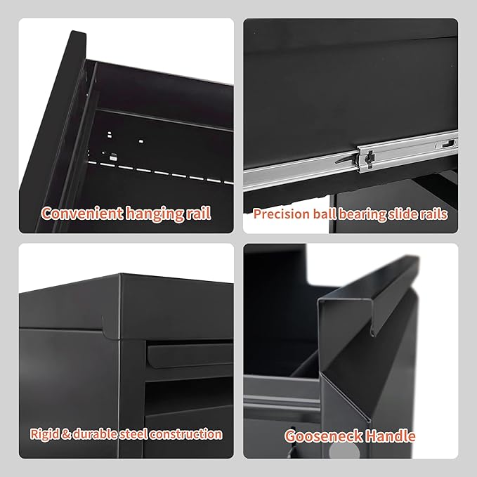 4 Drawer Locking File Cabinet - Image 6