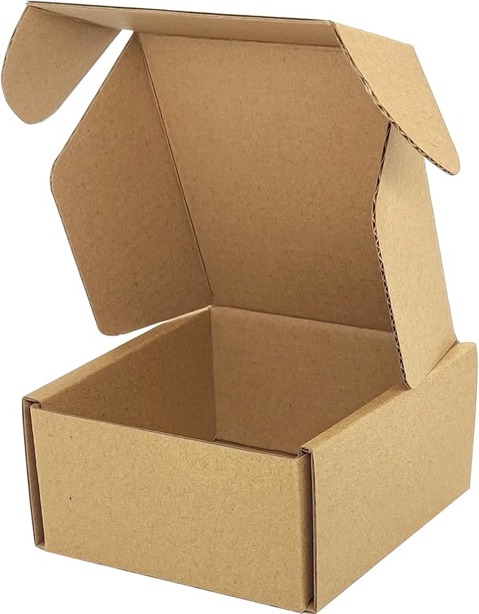 Small Brown Shipping Boxes for Small Business Pack of 25-4x4x2 inches Cardboard - Image 3
