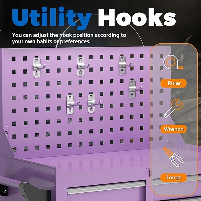 INTERGREAT 7 Drawers Rolling Tool Box - Image 6