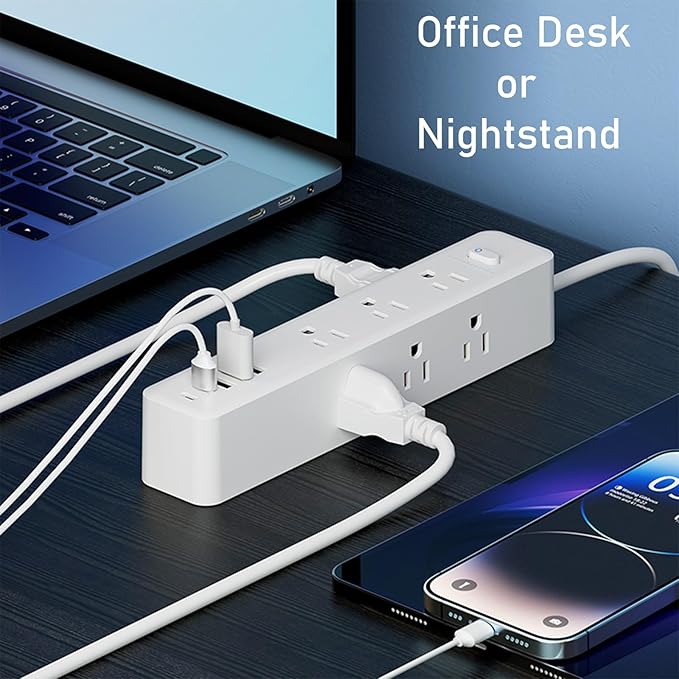 Surge Protector Power Strip, 9 Widely Spaced Outlets, 3 USB A & 2 USB C Ports - Image 5