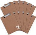 Clipboards, PANDRI 12 Pack Hardboard Office Clipboards, Low Profile Clip by PANDRI