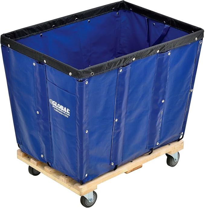 Global Industrial 12 Bushel, Unassembled, Rolling Laundry Cart, Commercial - Image 2