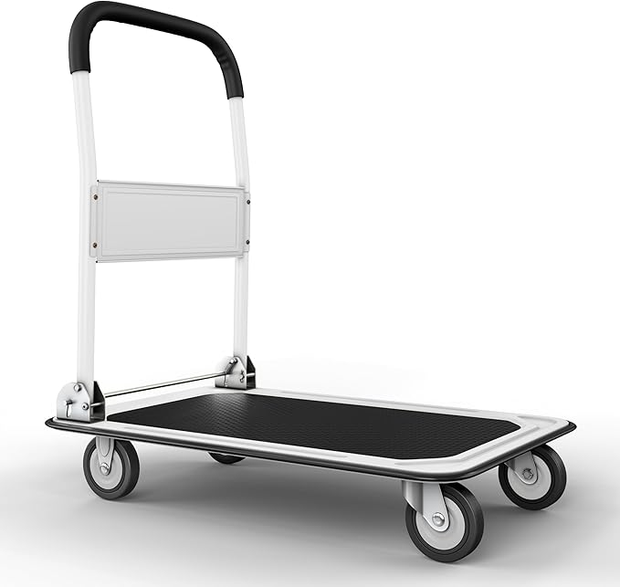Heavy Duty Foldable Push Cart Dolly | 330 lbs. Capacity | Upgraded Collapsible by LifetimeApplianceParts
