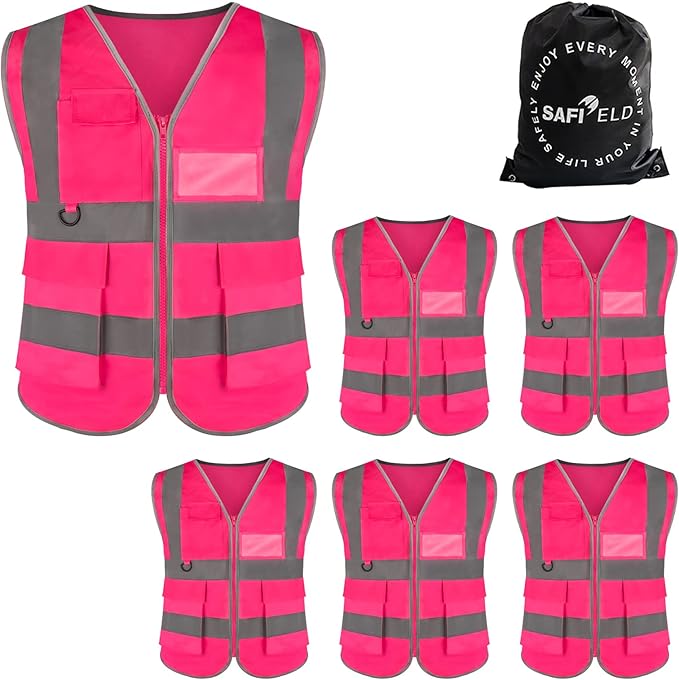 Safety Reflective Work Vest 6 Pack by Unknown