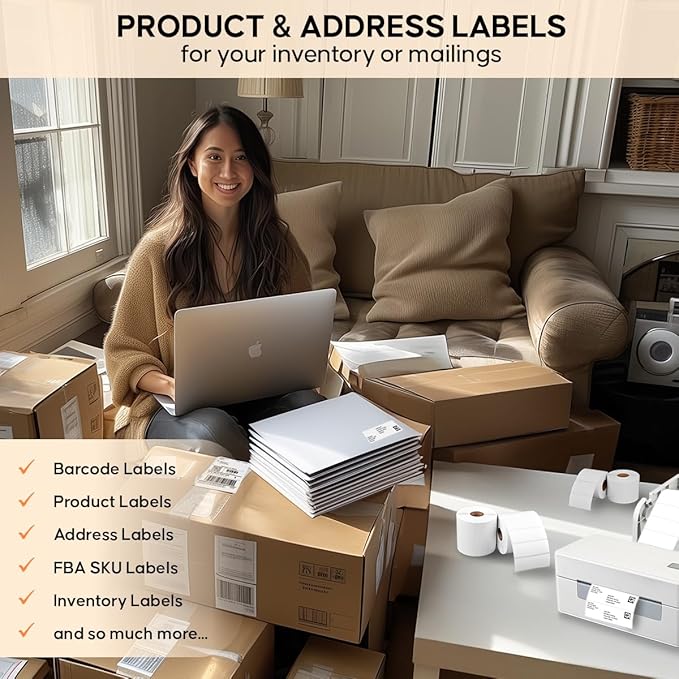 2 Rolls of 3 x 1 Direct Thermal Labels, 1400 Labels per Roll - Image 5