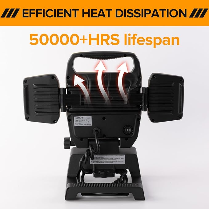 LUTEC 91.6W 10000 Lumen LED Work Light, Foldable Work Lights - Image 4