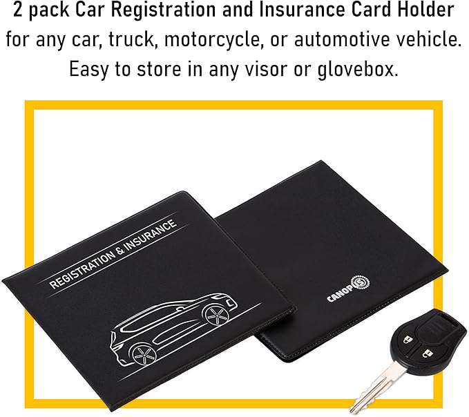 CANOPUS Car Registration and Insurance Holder, Car Document Holder, Vehicle - Image 2