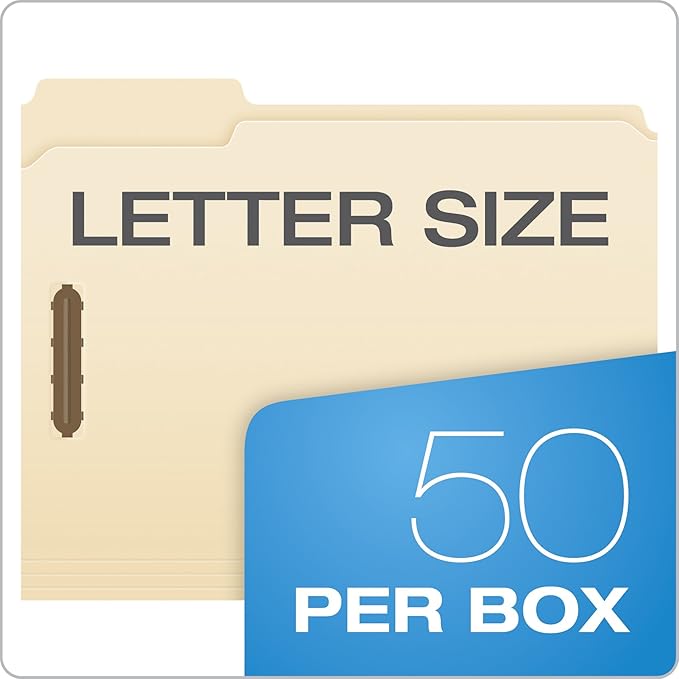 Pendaflex Fastener Folders, 2 Fasteners, Letter Size, 1/3 Cut Tabs, in Left - Image 7