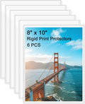 6PCS 8" x 10" Clear Rigid Card Sleeves – Waterproof Hard Plastic Protectors by DHYLRICHER