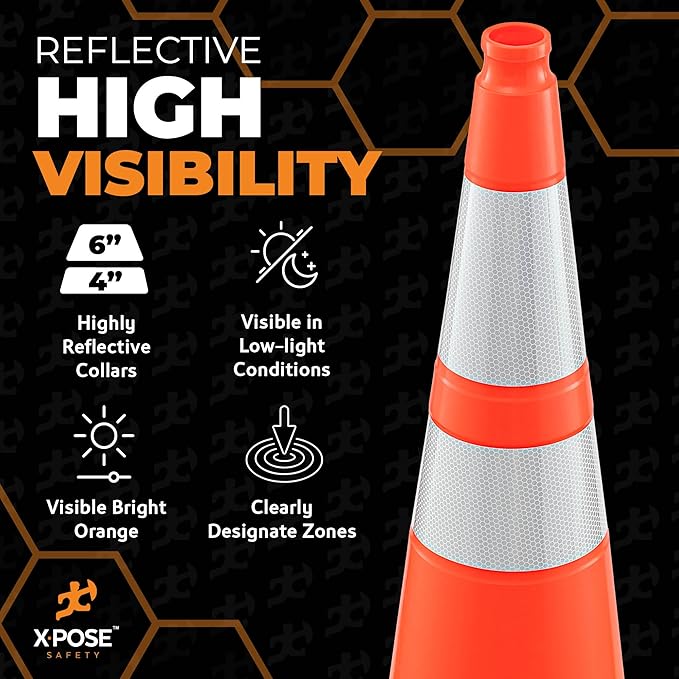 Xpose Safety 36 Inch Orange Traffic Cones - Image 5