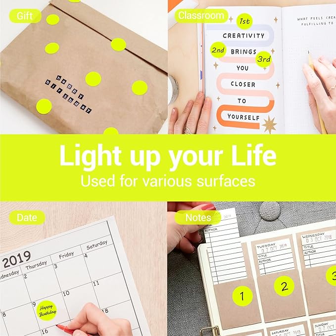 1 Inch Circle Dot Stickers 1000 PCS Color Coding Thermal Labels Dots Writable - Image 4