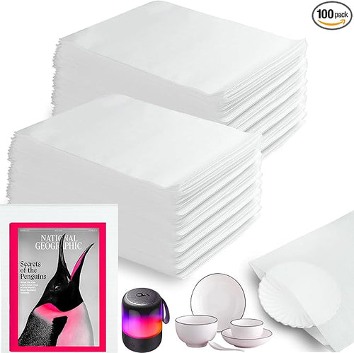 100 Pack Foam Pouches, Cushion Foam Wrap Pouches by V-chen