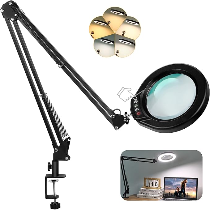 VEEMAGNI 5 Inch Large Magnifying Glass by VEEMAGNI