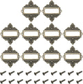 uxcell 10 Pcs Metal Label Holder, 2.2 x 2.4 Inch Small Vintage Card Frame Tag by uxcell
