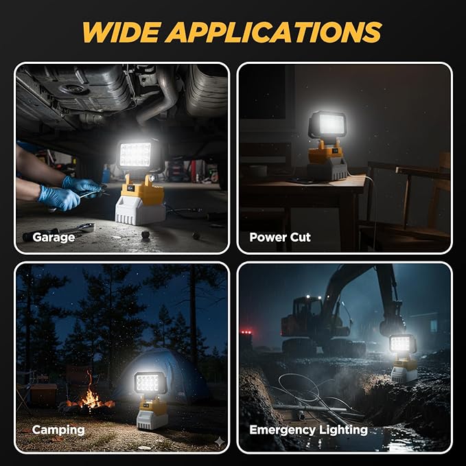 2Pack 6000 Lumen LED Work Light Compatible - Image 7