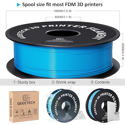 Geeetech 1.75mm PLA 3D Printer Filament, 1kg Spool, Upgrade Tidy Winding - Image 5