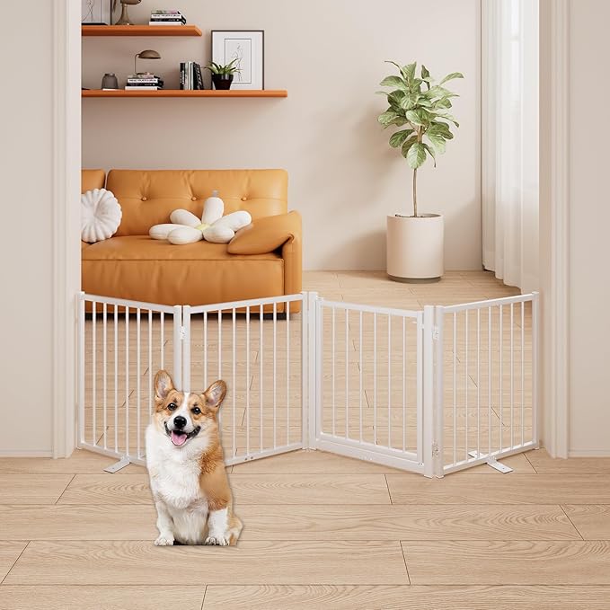 4 Panels Full Metal Freestanding Dog Gates - Image 3