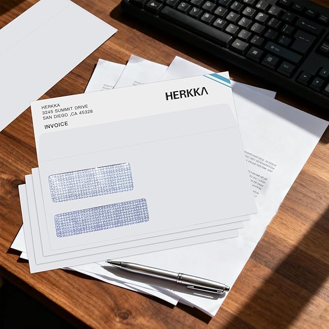 #9 Double Window Security Envelopes, HERKKA No.9 Double Window Business - Image 6